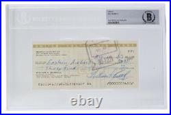 Bill Russell Boston Celtics Signed Personal Check #221 11/17/1969 Slabbed BAS