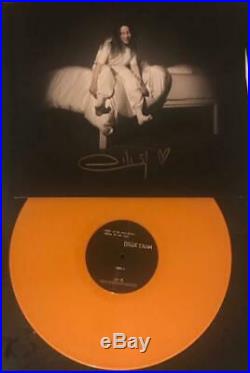 Billie Eilish signed limited edition orange album LP In-person