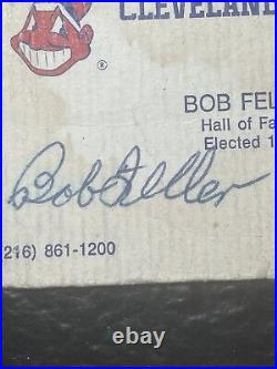 Bob Feller autographed Cleveland Indians Personal business card RARE Withhm #