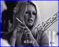 Brigitte Bardot Smoking Autographed Signed 8x10 Photo Authentic BAS Beckett COA