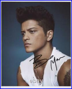 Bruno Mars Signed 8 x 10 Photo Genuine In Person + Hologram COA