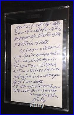 Buddy Rogers 1st Wwe Champion Signed Personal Letter Very Rare Sgc Authenticated