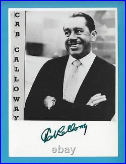 CAB CALLOWAY in person signed glossy PHOTO 5x7 inch HAND SIGNED AUTOGRAPH