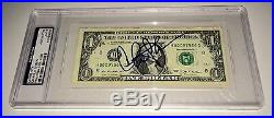 CHARLIE SHEEN Signed WALL STREET Dollar BILL In Person Autograph PSA DNA Slabbed