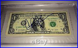 CHARLIE SHEEN Signed WALL STREET Dollar BILL In Person Autograph PSA DNA Slabbed