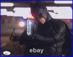 CHRISTIAN BALE Signed 8x10 Photo BATMAN Dark Knight IN PERSON Autograph JSA COA