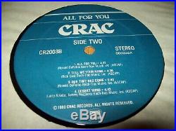CRAC All For You Signed LP 1980 Rare Private Press Soul Funk Record Autographed