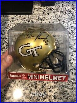 Calvin Johnson Autograph Mini Helmet, Signed In Person