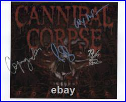 Cannibal Corpse (Band) Fully Signed 8 x 10 Photo Genuine In Person Hologram COA