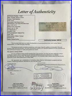 Carlo Gambino Signed Personal Check Jsa Coa Framed Crime Family Mob Autograph