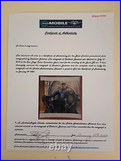 Chadwick Boseman Signed Black Panther Personal Photos Coa Included 2018 Badge