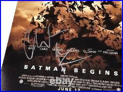 Christian Bale Signed 11x17 Photo Batman Begins IN PERSON Autograph JSA COA