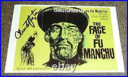 Christopher Lee Hand Signed Autographed Fu Manchu Postcard In Person Uacc Dealer