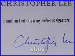 Christopher Lee Signed Lord Of The Misrule Book In Person. Rare