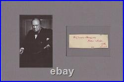Churchill, Winston S. (1874-1965) Autograph note signed to his person. Adviser