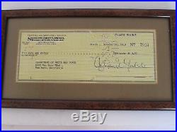 Clark Gable a Signed Personal Check He Wrote in 1949