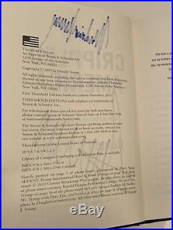 Crippled America Signed In Person By Donald And Melania Trump Not A Book Plate