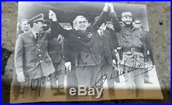 Cuba cuban signed cccp fidel castro Leonid Brézhnev autograph
