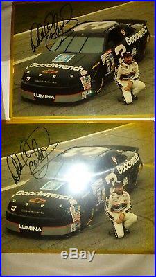 DALE EARNHARDT SR. SIGNED IN PERSON 8X10 nascar sundrop Dinner x2 autographed