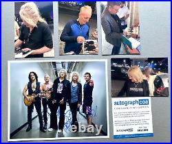 DEF LEPPARD in person signed autographed 8x10 Foto COA ACOA photos