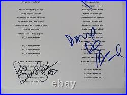 DE LA SOUL Signed Autograph Auto Me, Myself And I Lyric Sheet Music by 3 JSA