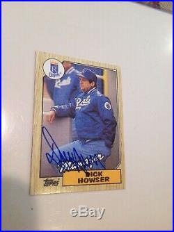 DICK HOWSER 1987 TOPPS #18 in person SIGNED AUTOGRAPHED CARD ROYALS AUTHENTIC