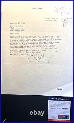 DUDLEY MOORE SIGNED RARE ORIG. 1985 LETTER ON HIS PERSONAL STATIONERY WithPSA