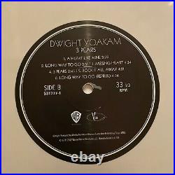 DWIGHT YOAKAM 3 Pears LP ORIGINAL WHITE VINYL AUTOGRAPHED! SIGNED