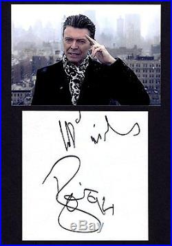 David Bowie Very Rare Amazing In Person Signed With Proof And Coa