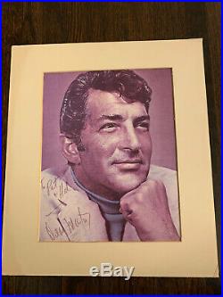 Dean Martin Rat Pack Signed In Person Autographed Photo