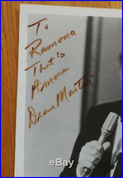 Dean Martin Signed 8 x 10 Photo Personalized