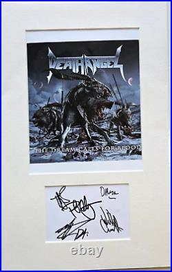 Death Angel HAND SIGNED Themed mounted autograph with cert 18 x 12 NEW