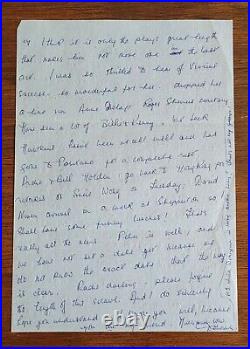 Deborah Kerr Signed Handwritten Autographed Letter Detailed And Personal