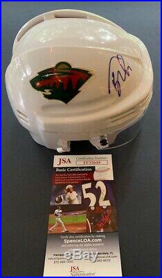 Derek Boogaard Signed Minnesota Wild Mini-Helmet-JSA COA-NHL Hockey-in Person