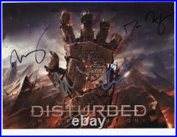 Disturbed (Band) David Dramain Signed Photo Genuine In Person + Hologram COA