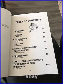 Doyle Brunson's Super System Volume 2 1st Edition Hardcover, Autographed