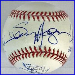 EDDIE VAN HALEN / SAMMY HAGAR + FULL BAND signed baseball VERY RARE/IN-PERSON