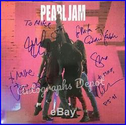 EDDIE VEDDER & PEARL JAM signed TEN / USA EDITION vinyl PERSONALIZED TO MIKE