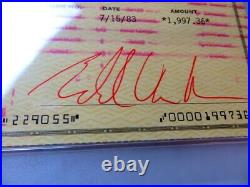 Eddie Van Halen Signed Autographed Personal Check 1983 July 7th PSA/DNA Slabbed