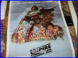 Empire Strikes Back Original One Sheet Hand Signed By 5 In Person