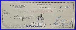 Errol Flynn Actor Playboy Of The 1930's thru 1950's Signed Personal Check