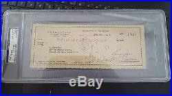 Errol Flynn PSA/DNA SLABBED HAND SIGNED AUTO AUTOGRAPH PERSONAL CHECK (10427)