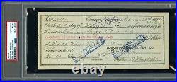 Feb 1921 Thomas Edison Hand Signed Personal Check Promissory Note Auto Psa/dna