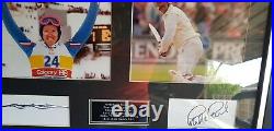 Framed Signed Print famous Sports Personal Bob Champion MBE Rory Underwood MBE