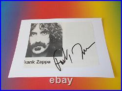 Frank Zappa signed signiert autograph Autogramm Briefkarte + Bild in person