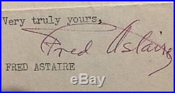Fred Astaire Signed Rare 1960 Personal Life Insurance Letter On His Letterhead