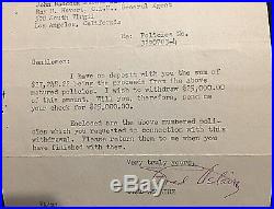 Fred Astaire Signed Rare 1960 Personal Life Insurance Letter On His Letterhead