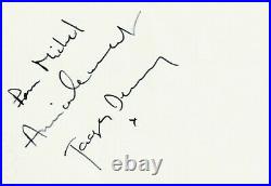 French Director Jacques Demy Very Scarce In Person Signed Card