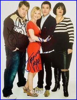 Gavin & Stacey HAND SIGNED 10x8 CAST Photograph IN PERSON COA James Corden + 2
