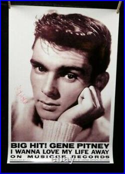 Gene Pitney? Concert Poster In Person Signed Autograph I Wanna Love My Life Away